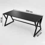 Kynes Computer Desk (Black/150 CM)