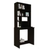 Black+Wengue+4-Shelf+Computer+Desk+With+Hutch(Desk) (1)