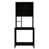 Black+Wengue+4-Shelf+Computer+Desk+With+Hutch(Desk) (2)