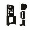 Black+Wengue+4-Shelf+Computer+Desk+With+Hutch(Desk) (4)