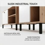 TV Unit for Living Room with Storage Cabinet, 140 cm Wooden TV Stand & 120 cm Side
