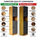 Wooden Almirah for Clothes, Door for Bedroom, 2 Door Wardrobe for Living Room & Hanging