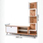 Modern TV Unit with Storage & Display Shelves