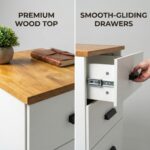 Bedside Table with Drawers