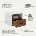 Side Tables for Bedroom with Drawers
