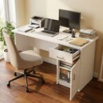 Study Table for Home Wooden Computer Table – Study Desk for Students & Adults, Writing