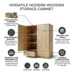Wooden Storage Cabinet with 2 Doors & 2 Drawers