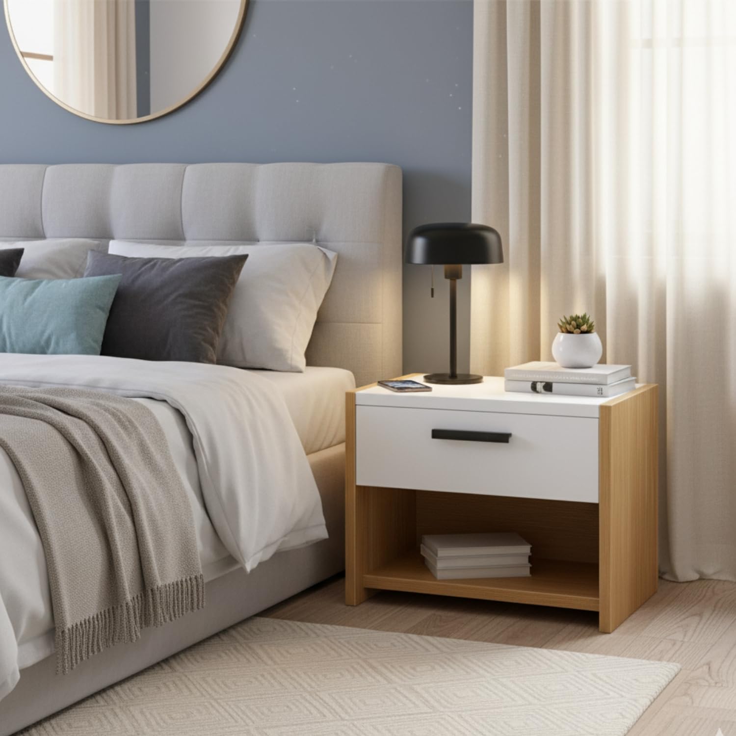 Side Tables for Bedroom with Drawers