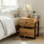 Side Tables for Bedroom with Drawers
