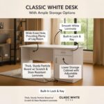 Study Table for Home Wooden Computer Table – Study Desk for Students & Adults, Writing