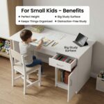 Study Table for Home Wooden Computer Table – Study Desk for Students & Adults, Writing