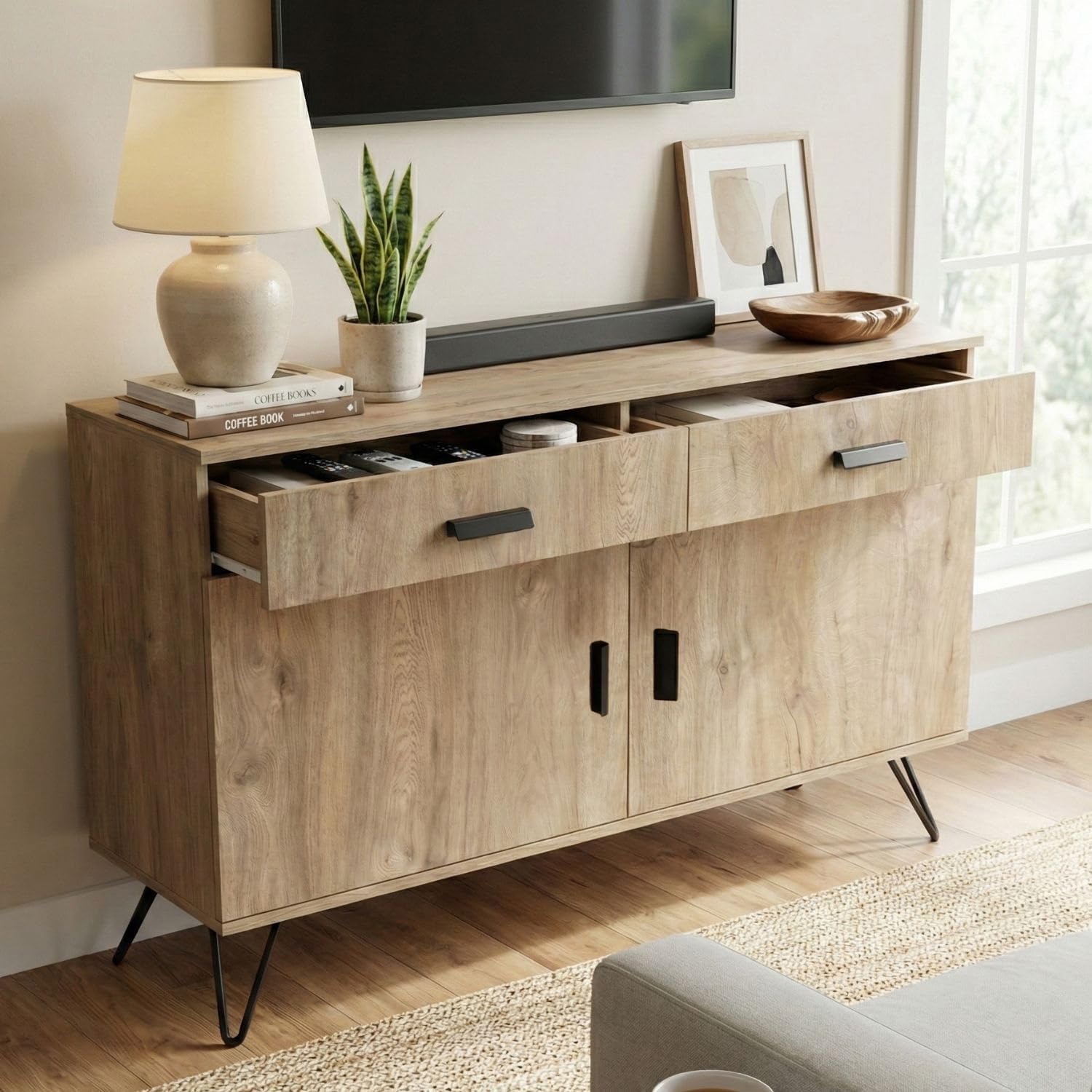 Wooden Sideboard Cabinet for Living Room