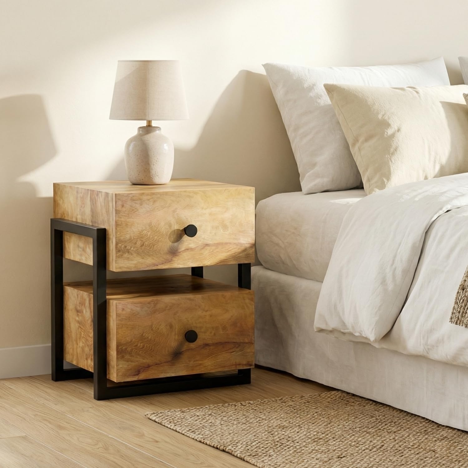 Side Tables for Bedroom with Drawers