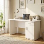 Study Table for Home Wooden Computer Table – Study Desk for Students & Adults, Writing