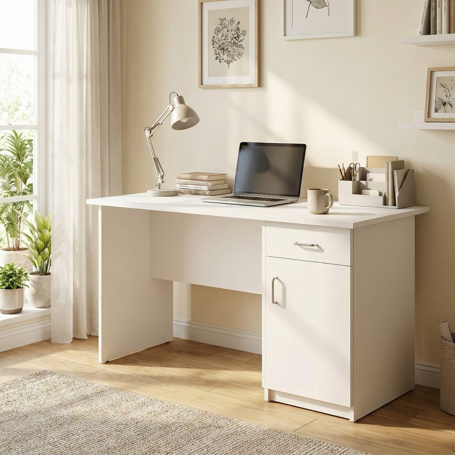 Study Table for Home Wooden Computer Table – Study Desk for Students & Adults, Writing