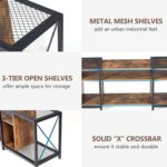 TV Stand I Upto 205 CM I 3-Tier TV Console Table with Storage Shelves, for Living Room,