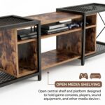 TV Stand I Upto 205 CM I 3-Tier TV Console Table with Storage Shelves, for Living Room,