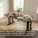 Dining Table, Engineered Wood, Forest Finish, 200x70x75 cm, Modern Rectangular Design