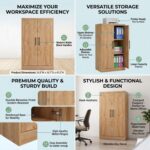 Wooden 2 Door File Storage Cabinet for Office & Home