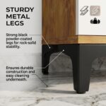 Book Shelf Engineered Wood Bookshelf with 2 Door Cabinet & 5 Open Storage Shelves
