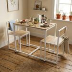 2 Seater Dining Table Set for Home, Compact Space Saving Dining Table with 2 Chairs,