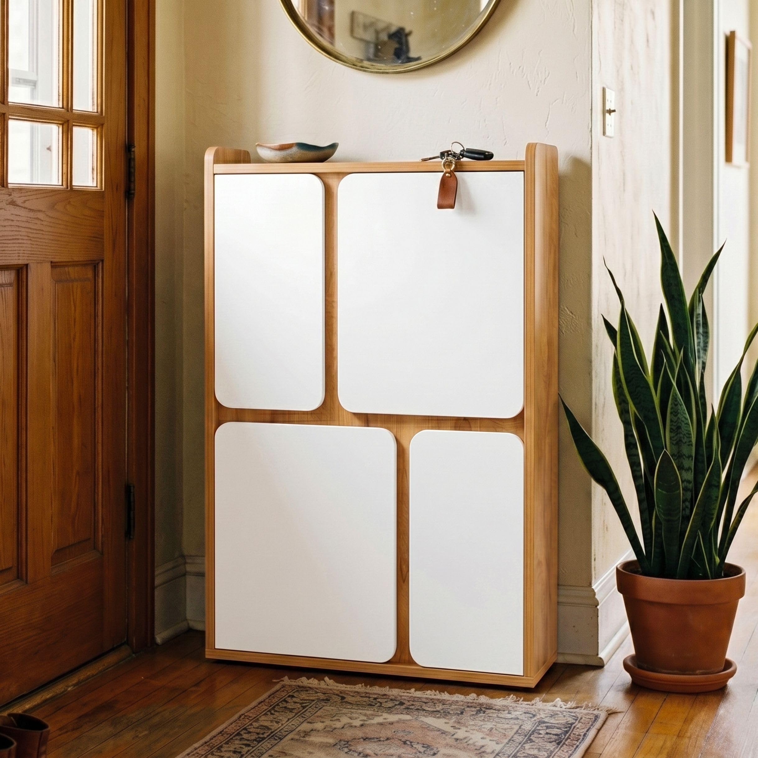 Shoe Rack for Home Wooden Finish